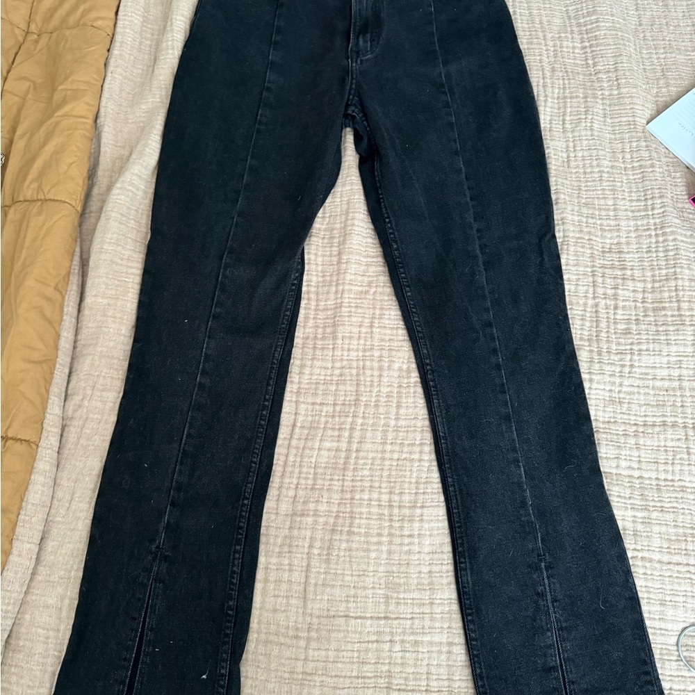 Abercrombie & Fitch Black Straight Leg Denim